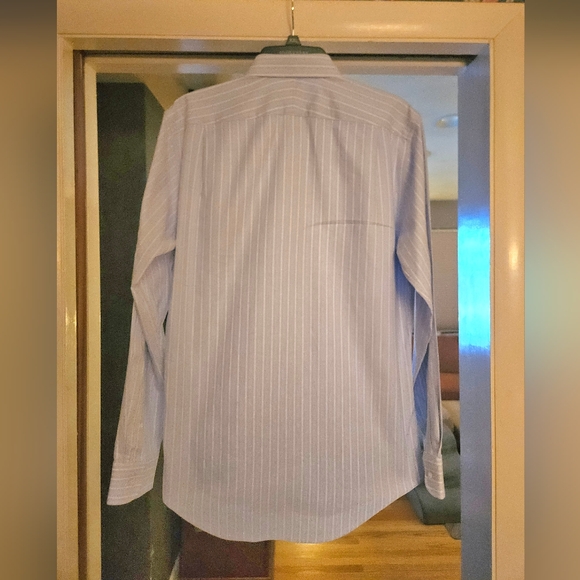 Nordstrom Light Blue Striped Dress Shirt: Mens 15 1/2 | 34-35 Trim Fit - Picture 5 of 5